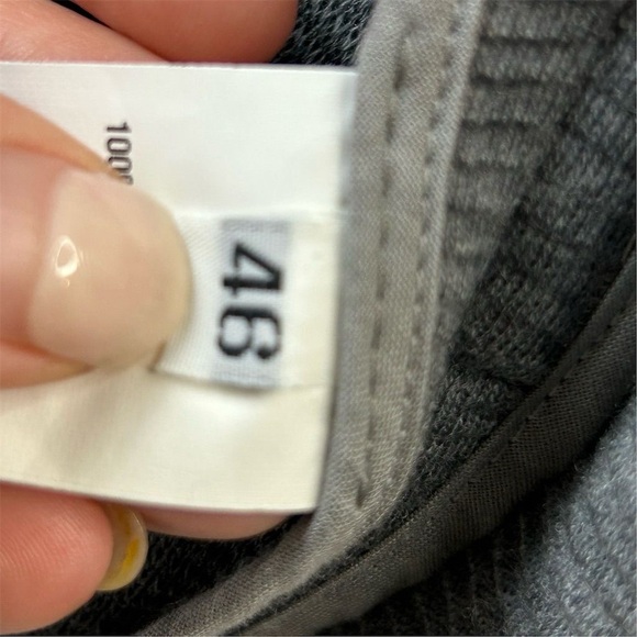 Biancalancia Women's Gray Geometric Wool Jacket Size Large Italian 46 Mid-Length - Picture 6 of 12